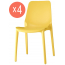 Комплект пластиковых стульев Scab Design Ginevra Set 4 стеклопластик горчичный Фото 5