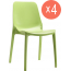 Комплект пластиковых стульев Scab Design Ginevra Set 4 стеклопластик зеленый Фото 5