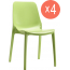 Комплект пластиковых стульев Scab Design Ginevra Set 4 стеклопластик светло-зеленый Фото 5