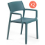 Комплект пластиковых кресел Nardi Trill Armchair Set 2 стеклопластик бирюзовый Фото 3