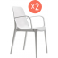 Комплект пластиковых кресел Scab Design Ginevra Set 2 стеклопластик лен Фото 1
