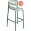 Комплект пластиковых барных стульев Nardi Doga Stool Set 2 стеклопластик мятный Фото 3