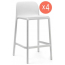 Комплект пластиковых полубарных стульев Nardi Faro Mini Set 4 стеклопластик белый Фото 4