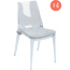 Комплект прозрачных стульев с подушками Scab Design Vanity Set 4 поликарбонат, полиэстер прозрачный, светло-серый Фото 1