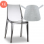 Комплект прозрачных стульев с подушками Scab Design Vanity Set 4 поликарбонат, полиэстер дымчатый, светло-серый Фото 1