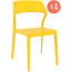 Комплект пластиковых стульев Siesta Contract Snow Set 4 стеклопластик желтый Фото 4