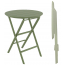 Стол пластиковый складной Siesta Contract Helen Folding Table Ø60 пластик оливковый Фото 5