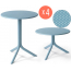 Комплект пластиковых столов Nardi Step + Step Mini Set 4 стеклопластик голубой Фото 4