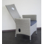 Кресло-реклайнер плетеное с подушкой Azzura Capri искусственный ротанг серый Фото 1