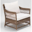 Кресло плетеное RosaDesign Camille алюминий, искусственный ротанг, ткань бронзовый, белый Фото 1