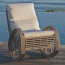 Кресло-качалка плетеное с подушками Skyline Design Taurus алюминий, искусственный ротанг, sunbrella серый, бежевый Фото 1