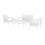 Комплект пластиковой плетеной мебели Siesta Contract Miami Lounge Set стеклопластик, полиэстер белый Фото 1