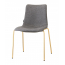 Стул с обивкой Scab Design Zebra Pop 4 legs  сталь, поликарбонат, ткань сатинированная латунь, серый Фото 2
