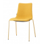 Стул с обивкой Scab Design Zebra Pop 4 legs  сталь, поликарбонат, ткань сатинированная латунь, желтый Фото 1
