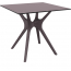 Стол пластиковый Siesta Contract Ibiza Table 80 пластик, ламинат HPL коричневый Фото 2