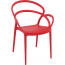 Кресло пластиковое Siesta Contract Mila стеклопластик красный Фото 3