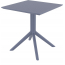 Стол пластиковый Siesta Contract Sky Table 70 сталь, пластик темно-серый Фото 3