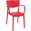 Кресло пластиковое Siesta Contract Lisa стеклопластик красный Фото 5