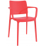 Кресло пластиковое PAPATYA Joy-K стеклопластик красный Фото 2