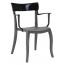 Кресло пластиковое PAPATYA Hera-K стеклопластик, поликарбонат антрацит, черный Фото 3