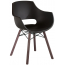 Кресло пластиковое PAPATYA Opal Wox Pro Iroko ироко, стеклопластик натуральный, черный Фото 1