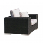 Кресло плетеное с подушкой Garden Relax Ornos алюминий, искусственный ротанг, ткань кофе Фото 2
