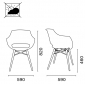 Кресло с обивкой PAPATYA Opal Wox KD сталь, пластик, кожа натуральный, бежевый Фото 2