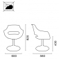Кресло вращающееся с обивкой PAPATYA Opal-MD сталь, пластик, кожа коричневый Фото 2