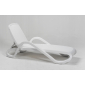 Шезлонг-лежак пластиковый Nardi Alfa полипропилен, текстилен белый Фото 7