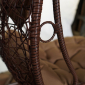Кресло плетеное подвесное KVIMOL КМ-1025 сталь, искусственный ротанг коричневый Фото 3