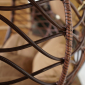 Кресло плетеное подвесное KVIMOL KM-1034 сталь, искусственный ротанг коричневый Фото 4