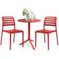 Комплект пластиковой мебели Nardi Spritz Costa Bistrot стеклопластик красный Фото 1