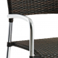 Кресло плетеное Grattoni GS 933 алюминий, искусственный ротанг коричневый Фото 3