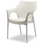 Кресло пластиковое Scab Design Olimpia анодированный алюминий, полипропилен лен Фото 1