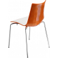 Стул пластиковый Scab Design Zebra Bicolore 4 legs сталь, полимер хром, белый, оранжевый Фото 1