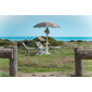 Зонт профессиональный CiCCAR Flyer алюминий, пляжный акрил бирюзовый Фото 1