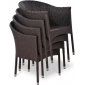 Кресло плетеное Afina Y350G-W53 Brown искусственный ротанг, сталь коричневый Фото 3