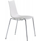 Стул пластиковый Scab Design Zebra Technopolymer 4 legs сталь, технополимер хром, лен Фото 1