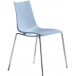 Стул пластиковый Scab Design Zebra Technopolymer 4 legs сталь, технополимер хром, голубой Фото 1