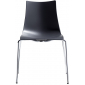 Стул пластиковый Scab Design Zebra Technopolymer 4 legs сталь, технополимер хром, антрацит Фото 1