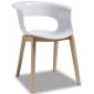 Кресло пластиковое Scab Design Natural Miss B Antishock бук, поликарбонат натуральный бук, белый Фото 1