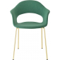 Кресло с обивкой Scab Design Lady B Pop сталь, технополимер, ткань золотой, зеленый Фото 1