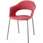 Кресло с обивкой Scab Design Lady B Pop сталь, технополимер, ткань черный, коралловый Фото 1