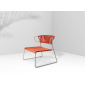 Кресло лаунж плетеное Scab Design Lisa Lounge Filo сталь, роуп тортора, оранжевый Фото 7