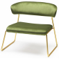Кресло лаунж с обивкой Scab Design Lisa Lounge сталь, вельвет сатинированная латунь Фото 1