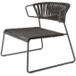 Кресло лаунж плетеное Scab Design Lisa Lounge Filo сталь, роуп антрацит, черный Фото 1