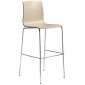 Стул барный пластиковый Scab Design Alice Barstool сталь, технополимер хром, тортора Фото 1