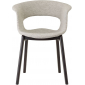 Кресло с обивкой Scab Design Natural Miss B Pop бук, поликарбонат, ткань венге, светло-серый Фото 4