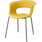 Кресло с обивкой Scab Design Miss B Pop coated steel frame сталь, поликарбонат, ткань антрацит, желтый Фото 1