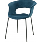 Кресло с обивкой Scab Design Miss B Pop coated steel frame сталь, поликарбонат, ткань антрацит, морская волна Фото 1